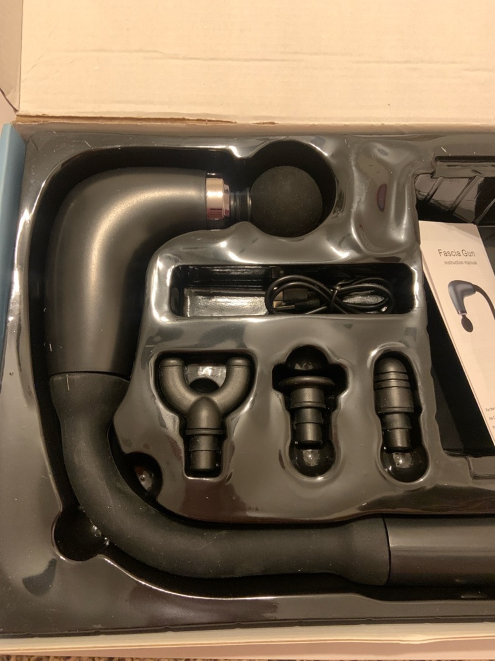 Facial Gun Massage - Deep Massage Gun in Gray - Picture 3 of 7